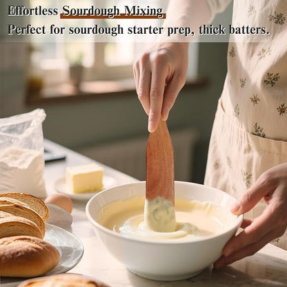 2Pcs Skinny Spurtle for Sourdough Starter, Reaching Bottom of Jars, Dough Whisk - Image 3