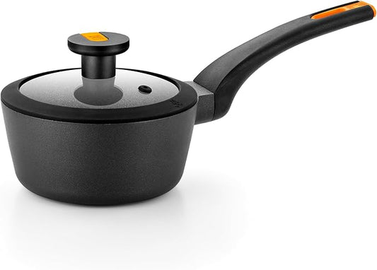 BRA COOKWARE Efficient Pro Nonstick Saucepan w/Lid | 6.3 Inch 1.13 Quart by BRACookware