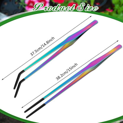 Lasnten 2 Pcs Extra Long Stainless Steel Reptile Feeding Tongs - Image 2
