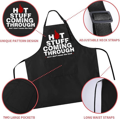 Rosoz Funny BBQ Black Chef Aprons - Image 3