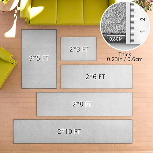 Area Rug with Non Slip Rubber Backing, Washable Soft Floor Carpet - Image 2