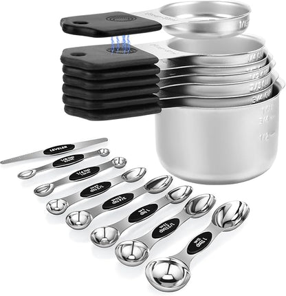 Magnetic Measuring Cups and Spoons Set, N52 Magnetic spoons Nesting Design by Unknown