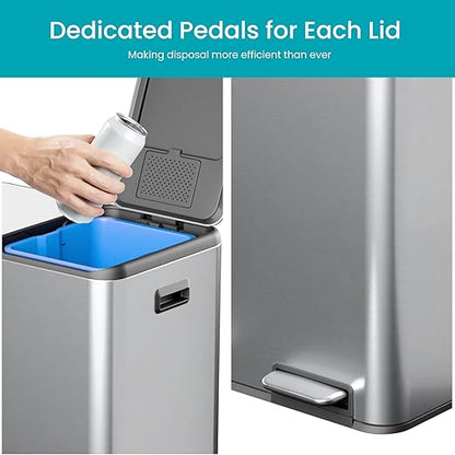 Home Zone Living 16 Gallon Kitchen Trash Can - Image 3