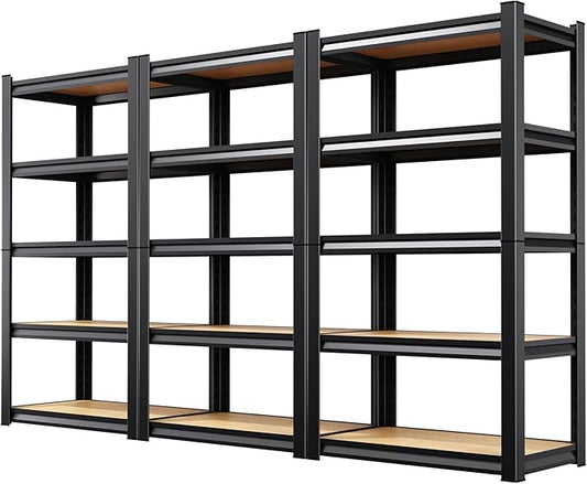 3-Pack 5-Tier Heavy Duty Garage Shelving Units by Unknown
