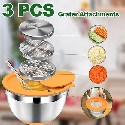 DUTZUN Mixing Bowls with Lids Set - Image 4