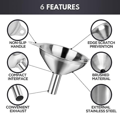Kitchen Funnels for Filling Bottles, YGDZ 3pcs Small/Medium/Large Food Grade - Image 3