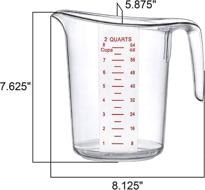 Amazing Abby - Melissa - 64-Ounce Plastic Measuring Pitcher, 8-Cup Food-Grade - Image 4