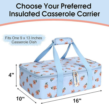 Corduroy Casserole Carrier, Insulated Lasagna Lugger - Image 2