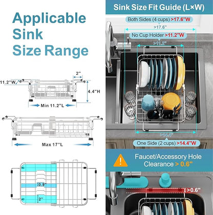 GSlife Small in Sink Dish Drying Rack - Image 2