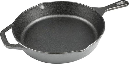 10 Inch Cast Iron Skillet, Pre-Seasoned Frying Pan by isheTao