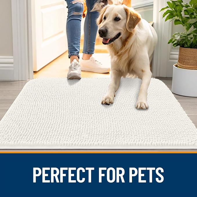 OLANLY Dog Door Mat for Muddy Paws 47x24, Absorbs Moisture and Dirt, Absorbent - Image 6
