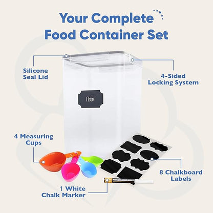 Chef's Path Extra Large Tall Airtight Food Storage Containers, Airtight Food - Image 2
