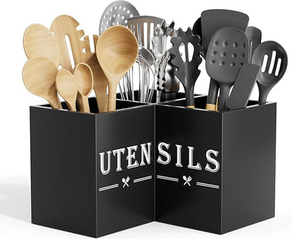 ZUJJAFY Utensil Holder for Kitchen Counter, Corner Kitchen Utensil Holder for by ZUJJAFY
