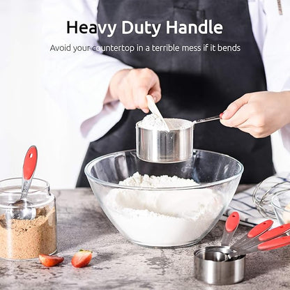 Measuring Cups : U-Taste 18/8 Stainless Steel Measuring Cups and Spoons Set of - Image 5