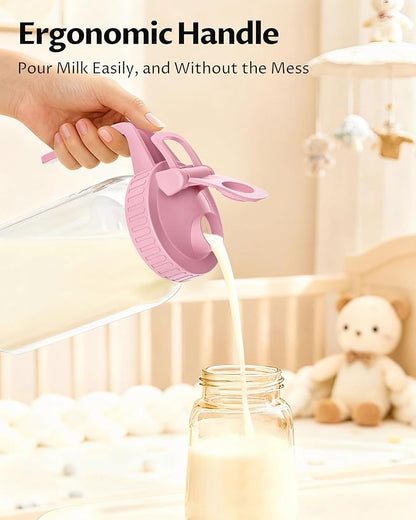 2 Pack - 64oz Glass Breast Milk Pitcher - Wide Mouth - Image 6