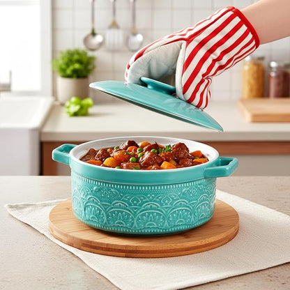 Elsjoy 2 Quart Round Ceramic Casserole Dish - Image 9