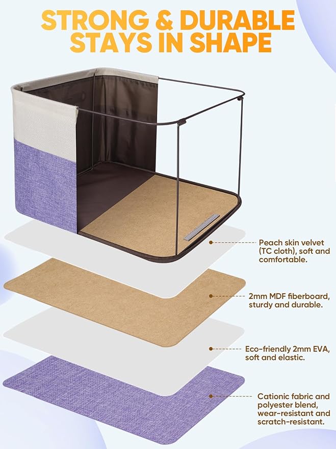 BALEINE 4 Pack Fabric Closet Storage Bins - Image 3