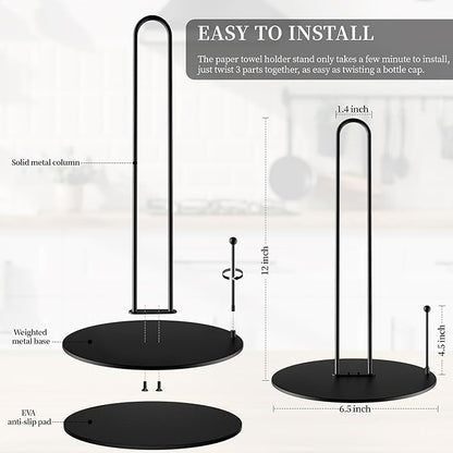 20Pack Paper Towel Holder, Bulk Black Paper Towel Holder Stand Countertop - Image 2
