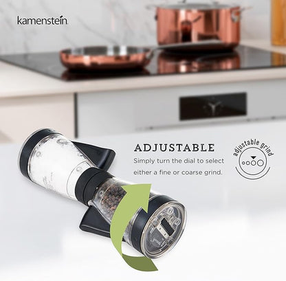 Kamenstein 5117018 One-Handed 2-in-a-1 Dual Salt and Pepper Grinder - Image 4