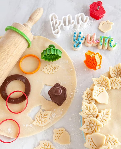 Talisman Designs Silicone Rolling Pin Bands | 8 Piece Set | Ensure Dough - Image 2