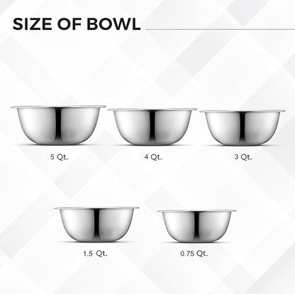 AVADOR Premium Stainless Steel Mixing Bowls, Space Saving - Image 2