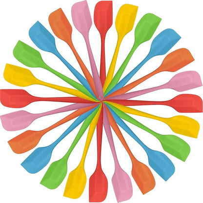 Irenare 24 Pcs Mini Silicone Spatulas Bulk 8.3 Inch Heat Resistant Scrapers by Irenare