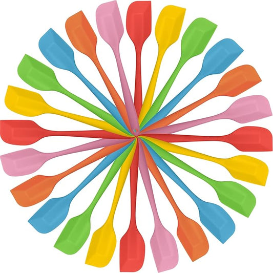 Irenare 24 Pcs Mini Silicone Spatulas Bulk 8.3 Inch Heat Resistant Scrapers by Irenare