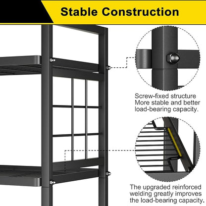 GIOTORENT 6-Wire Garage Shelving Storage Shelves, Metal Shelving Unit Pantry - Image 5
