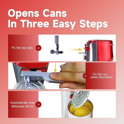 Davivy Electric Can Opener, Removable Stainless Steel Cutter and 3-in-1 Design - Image 4