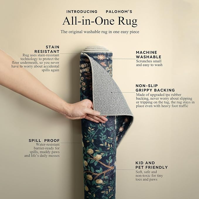 6x9 Area Rugs for Living Room: Washable Bedroom Rug Stain Resistant Non Slip - Image 4