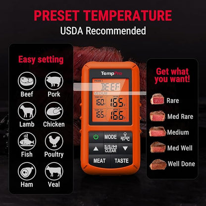 TempPro TP20 500FT Wireless Meat Thermometer - Image 6