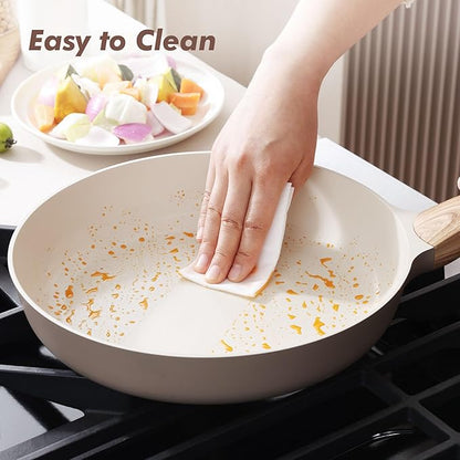 SENSARTE Ceramic Nonstick Frying Pan Skillet 9.5Inch Non Stick Omelette Pans - Image 5