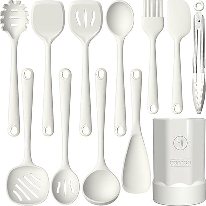 oannao Silicone Kitchen Utensils Set, 600°F Heat Resistant Silicone Cooking by oannao