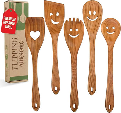 MFC 5-Piece Wooden Cooking Spoons by MyFancyCraft