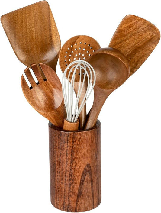 Wooden Utensils for Cooking by TEZZ