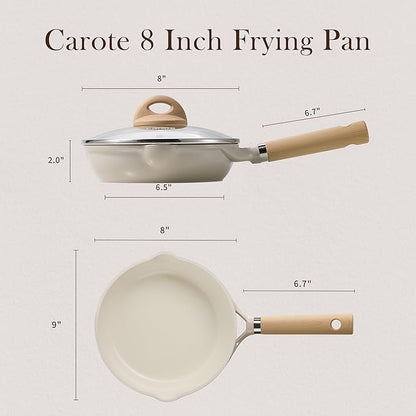 CAROTE 8" Ceramic Frying Pan - Image 2