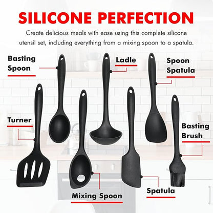 Chef Craft - Premium Silicone Kitchen Tools and Utensils Set, Non-Scratch - Image 4