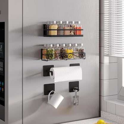 Magnetic Spice Rack for Refrigerator, 4 Pack Strong Magnetic Shelf for Spices - Image 4