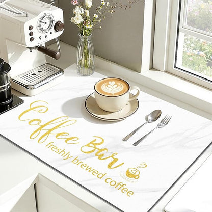 Findosom Dish Drying Mat, Cuttable Drying Mat by Findosom
