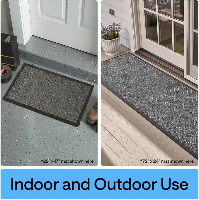 GORILLA GRIP 100% Waterproof All-Season WeatherMAX Doormat US Designed Natural - Image 9