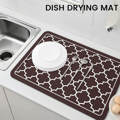 WISELIFE Dish Drying Mat Super Absorbent Drying Mat Large Dish Drying Mats - Image 7