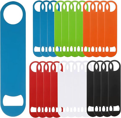 QTLCOHD 24 Pack Flat Bottle Opener 7 Inch Stainless Steel Bottle Openers Bulk by WelcomeToQTLCOHD