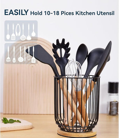 WDT Tool Utensil holder for Kitchen Counter，Large Utensils Holder For Farmhouse - Image 4