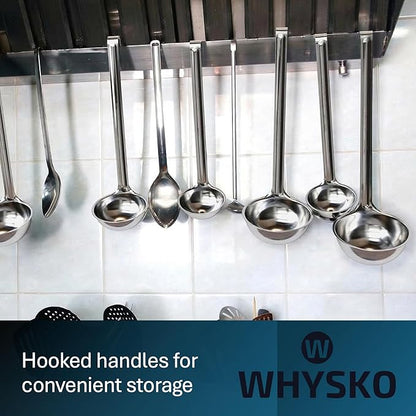 Whysko Soup Ladles Stainless Steel Multipack, 6 & 8 oz Metal Ladle Spoons - Image 6