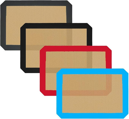 Small Silicone Baking Mats, 11-4/5x8-1/4 Inch Quarter Sheet Size, Non Stick by VCHOMY