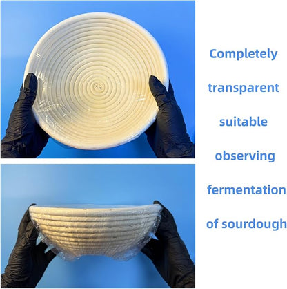 100 Boxed Bowl Covers Bread Proofing Large Thick Clear Plastic Wrap - Image 5