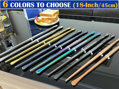 JETKONG 2 Pcs 18 Inch Stainless Steel Grill Tongs Heavy Duty Giant Tweezer Tongs - Image 5