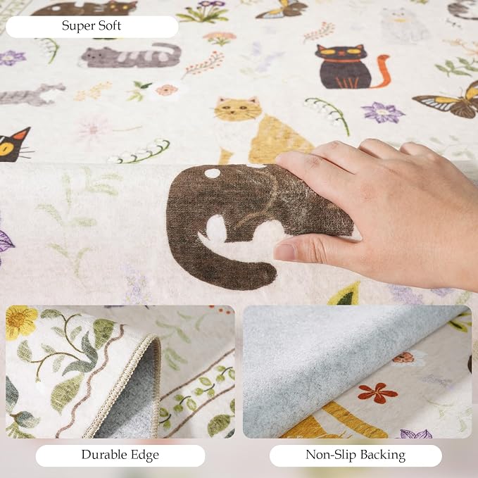 Small 2x3 Area Rugs for Entryway: Washable Kitchen Runner Rug Non Slip Soft Low - Image 3