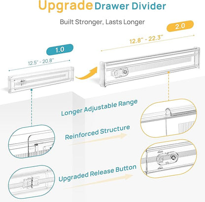 Vtopmart 4 Pack 2.36" Short Upgrade Drawer Dividers - Image 6