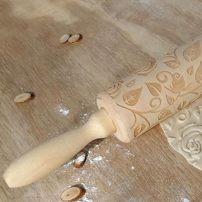 Ragyzity Wooden Embossed Rolling Pin - Image 6
